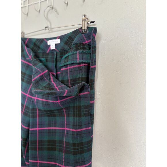 10P CHARTER CLUB Plaid Work Pants Petite Zip Side - Picture 6 of 6